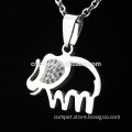 High quality stainless steel cute elephant necklace diamond elephant pendant necklace wholesale